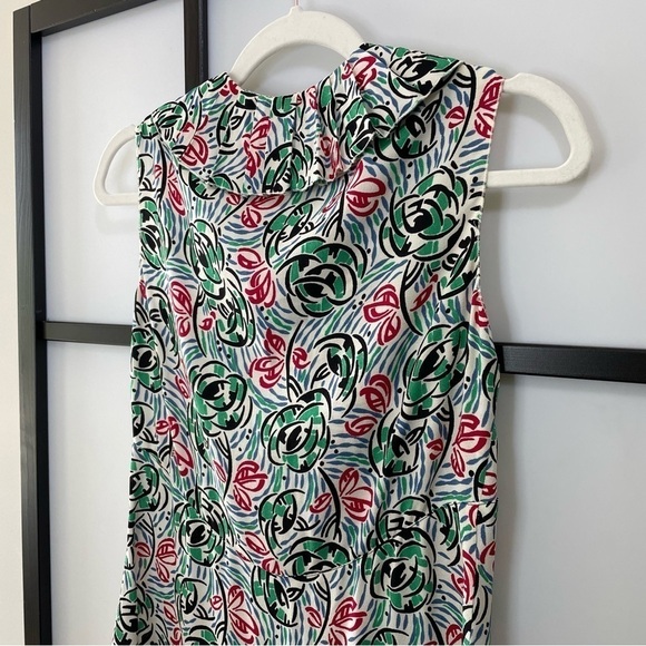 [S] Prada 2011 Resort Collection Sleeveless Midi Shift Dress White Multicoloured - Picture 7 of 13